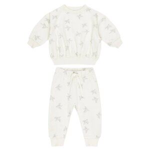NWT - Quincy Mae ORGANIC Birds Sweat Set